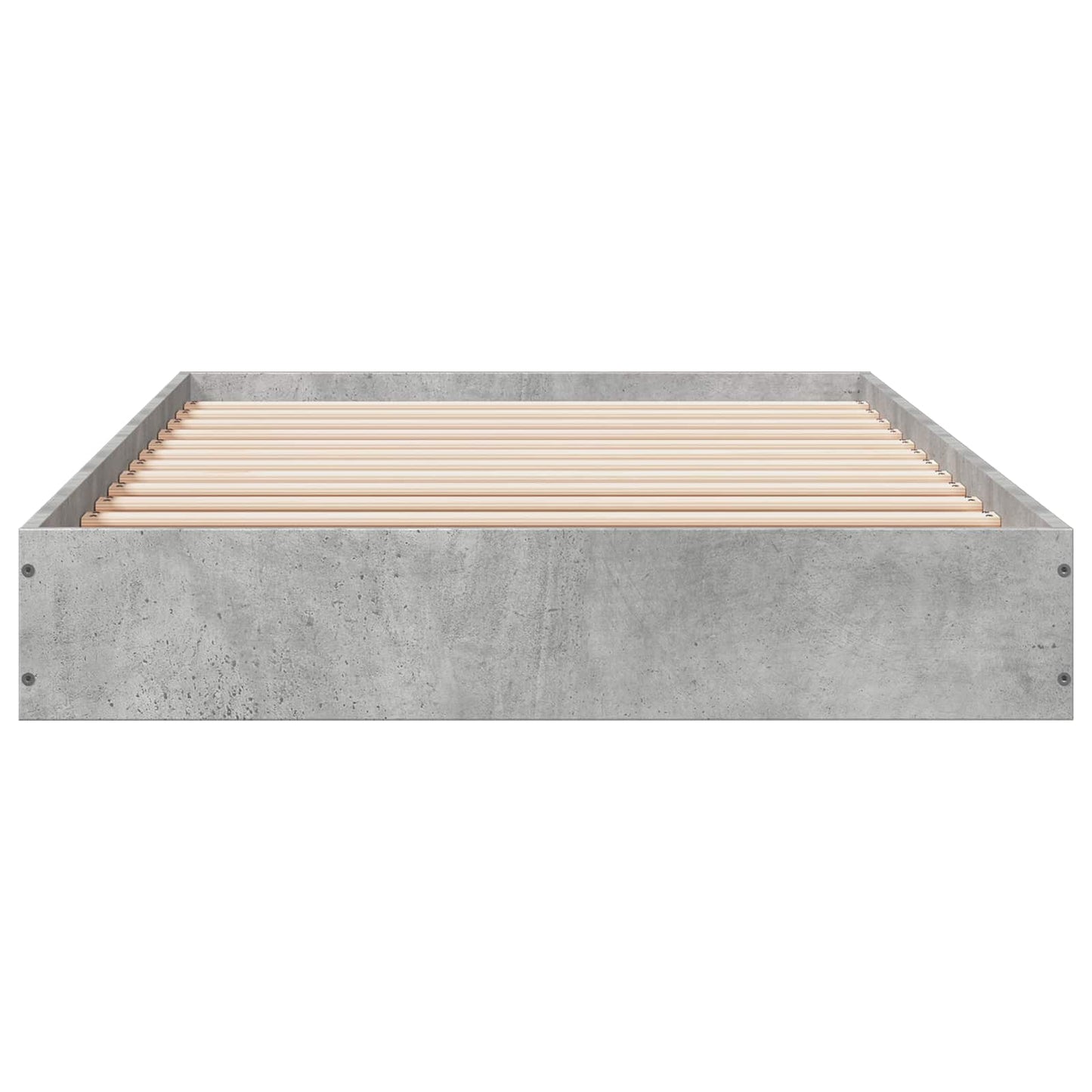 Vloerbedframe Betongrijs 80 x 200 cm Bewerkt hout