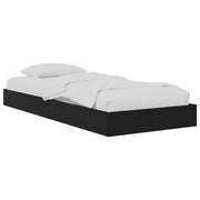 Bedframe 80x200 cm zwart eiken bewerkt hout