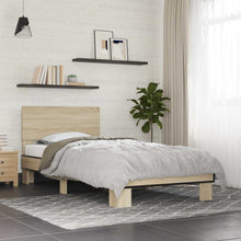 Bedframe met Hoofdeinde Sonoma Eiken 80 x 200 cm Bewerkt hout