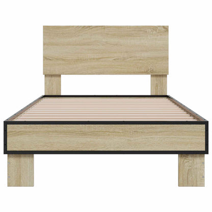 Bedframe met Hoofdeinde Sonoma Eiken 80 x 200 cm Bewerkt hout
