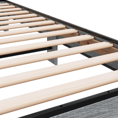 Bedframe met Hoofdeinde Grijs Sonoma 80 x 200 cm Bewerkt hout