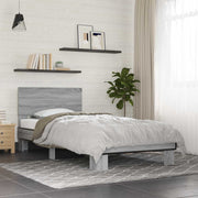 Bedframe 80x200 cm grijs Sonoma bewerkt hout