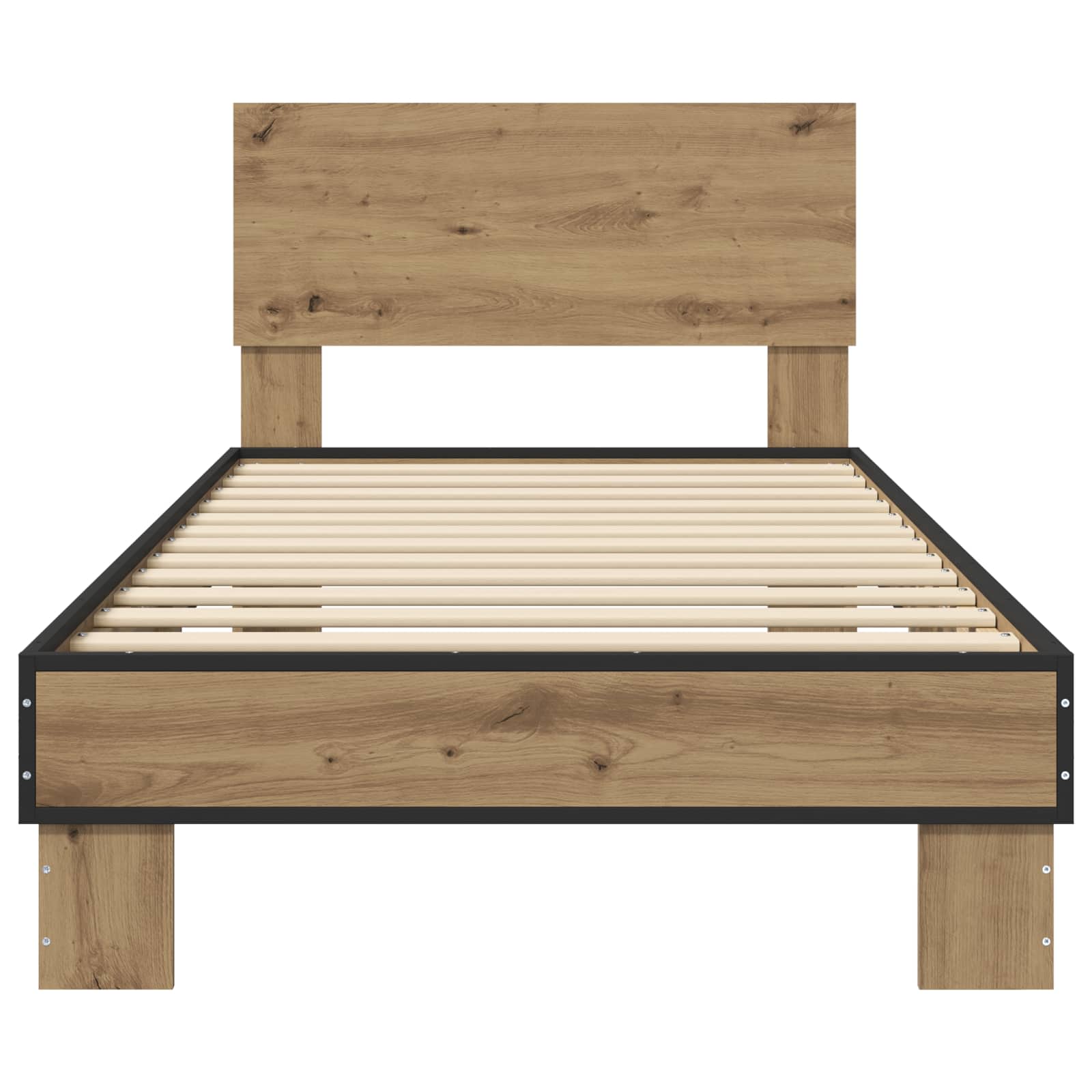 Bedframe met Hoofdeinde Artisanaal eiken 80 x 200 cm