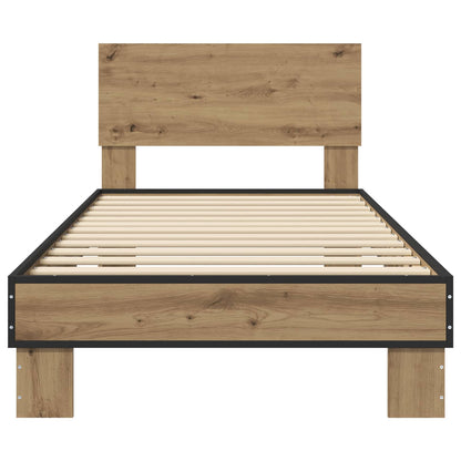 Bedframe met Hoofdeinde Artisanaal eiken 80 x 200 cm