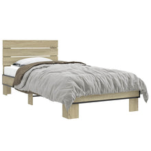 Bedframe met Hoofdeinde Sonoma Eiken 80 x 200 cm Bewerkt hout