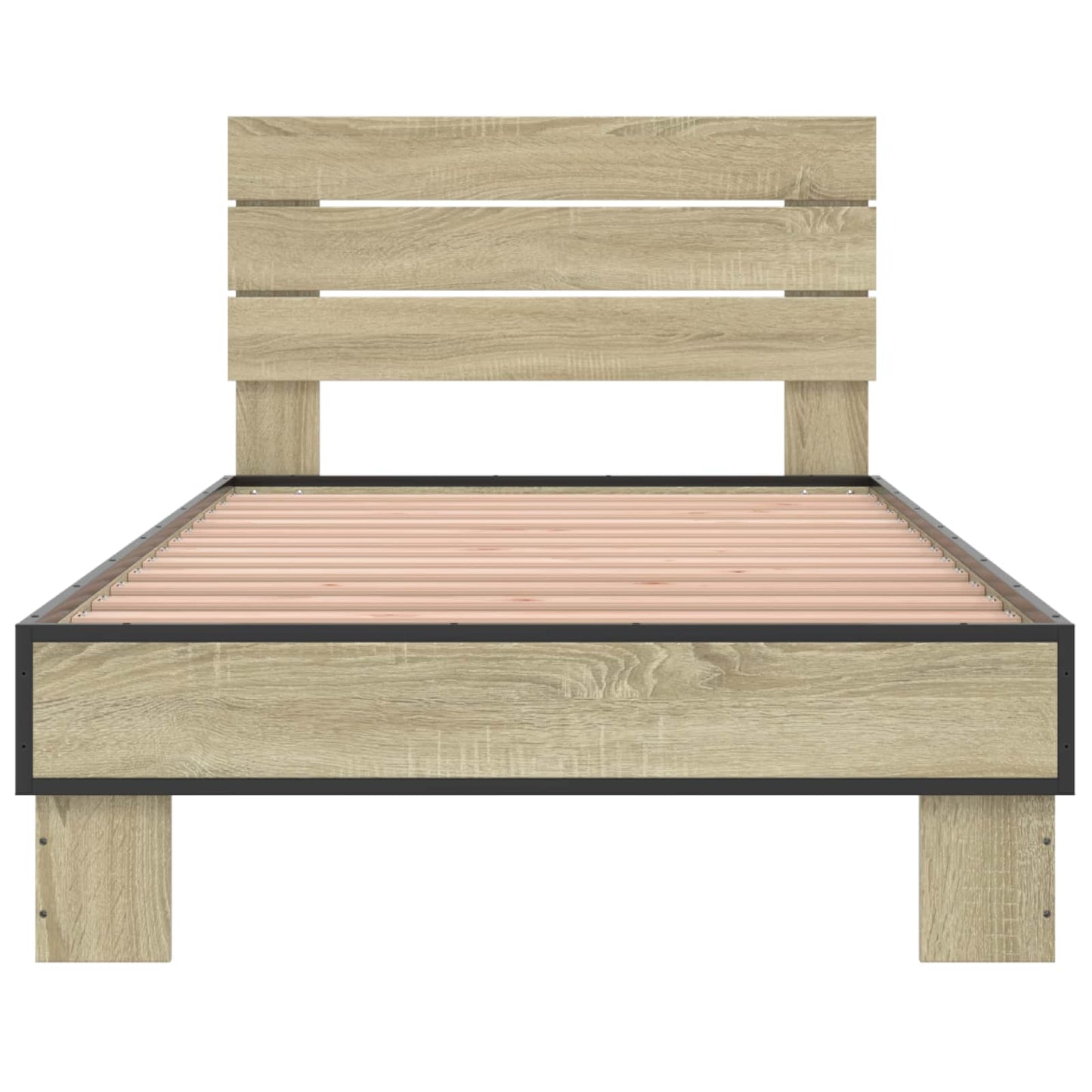 Bedframe met Hoofdeinde Sonoma Eiken 80 x 200 cm Bewerkt hout