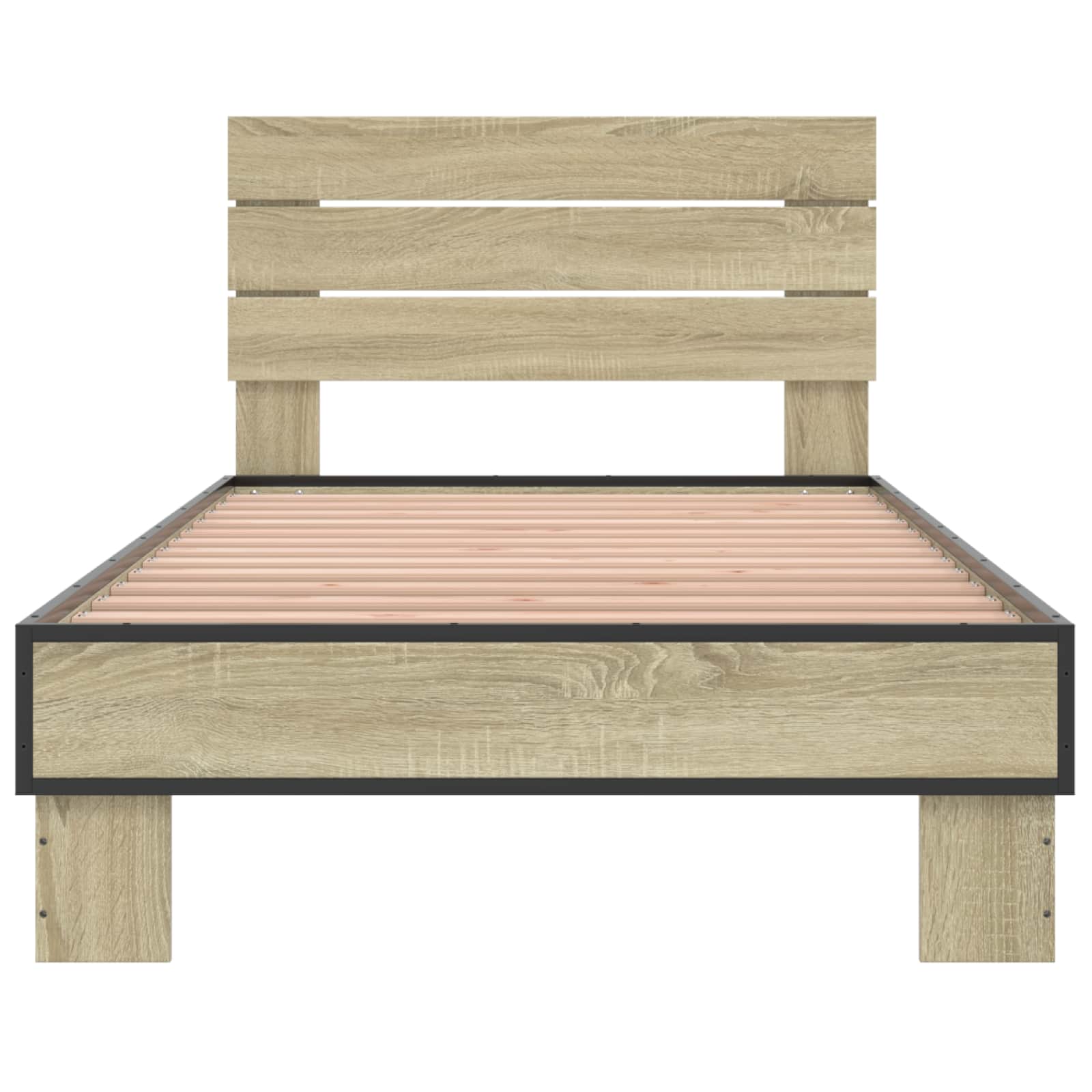 Bedframe met Hoofdeinde Sonoma Eiken 80 x 200 cm Bewerkt hout