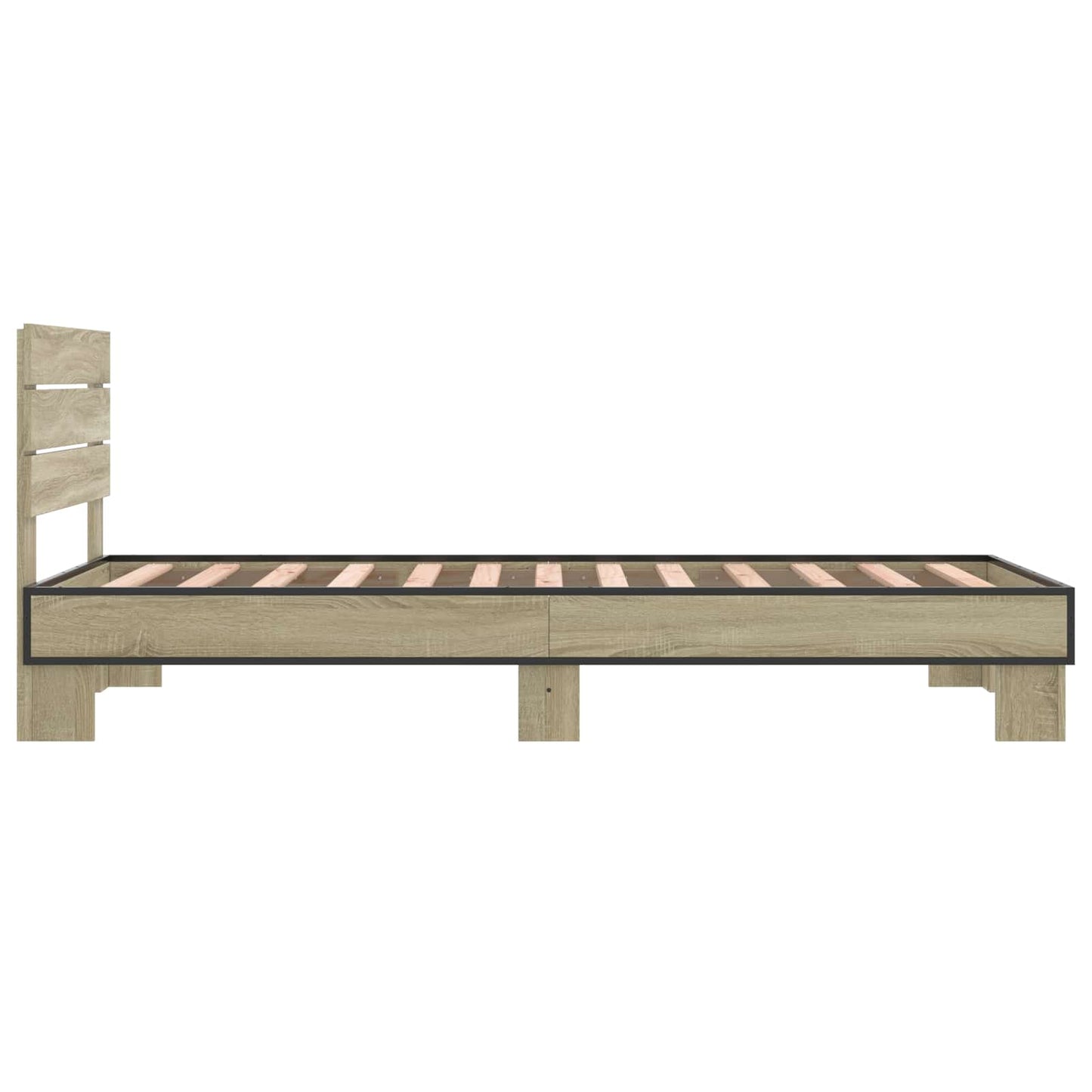 Bedframe met Hoofdeinde Sonoma Eiken 80 x 200 cm Bewerkt hout