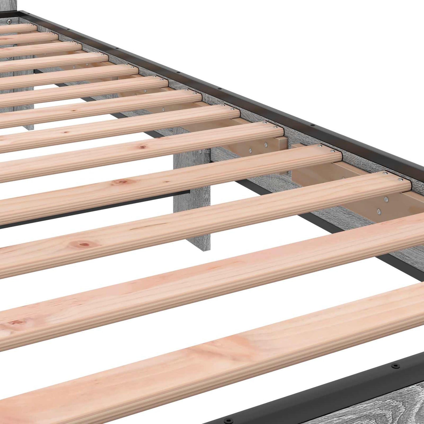 Bedframe met Hoofdeinde Grijs Sonoma 80 x 200 cm Bewerkt hout