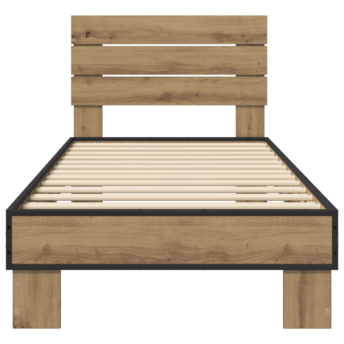 Bedframe met Hoofdeinde Artisanaal eiken 80 x 200 cm