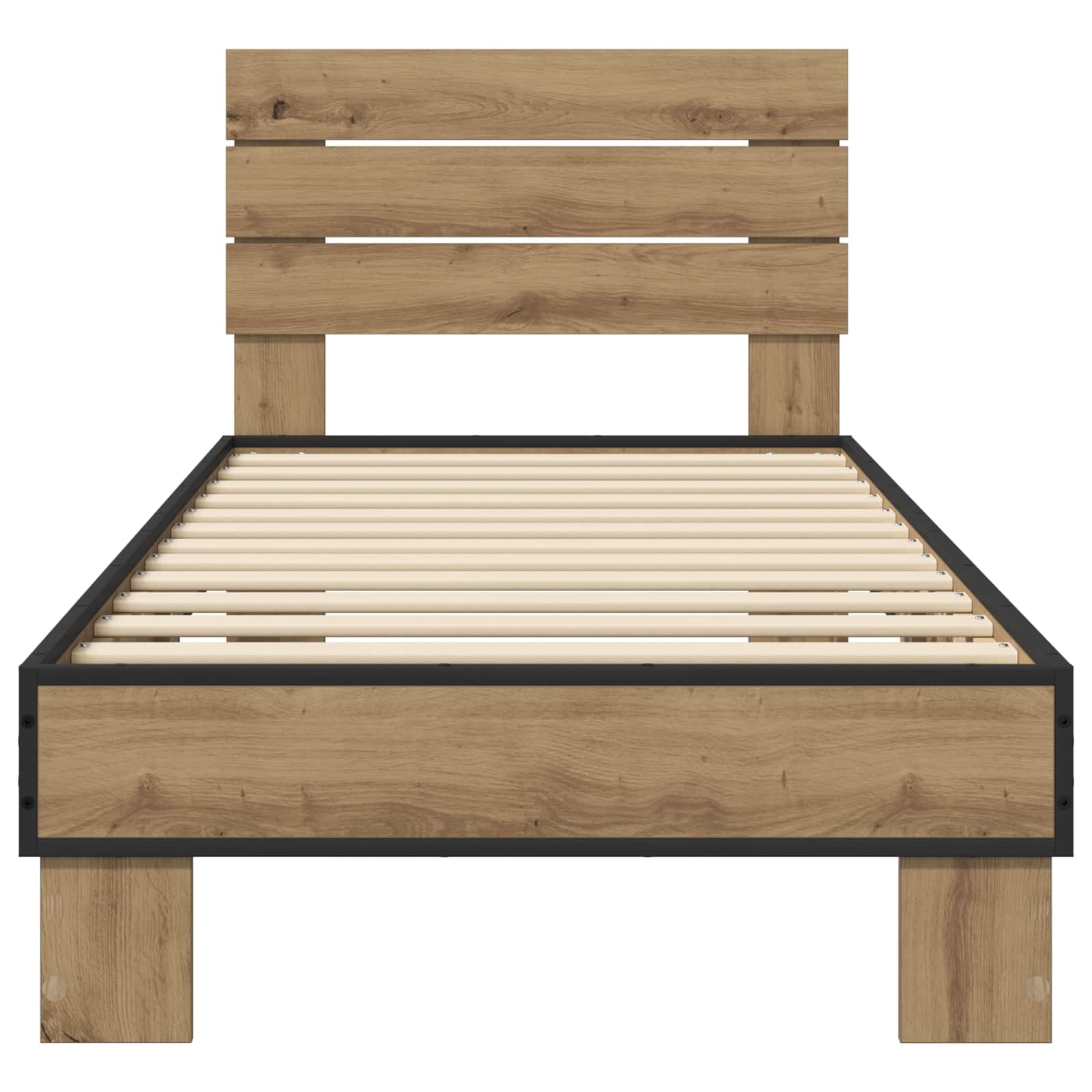 Bedframe met Hoofdeinde Artisanaal eiken 80 x 200 cm
