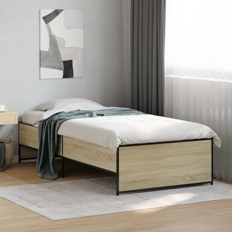 Bedframe Sonoma Eiken 80 x 200 cm Bewerkt hout