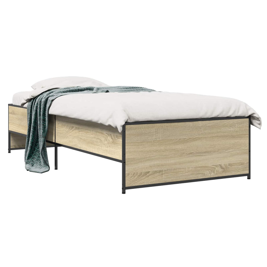 Bedframe Sonoma Eiken 80 x 200 cm Bewerkt hout
