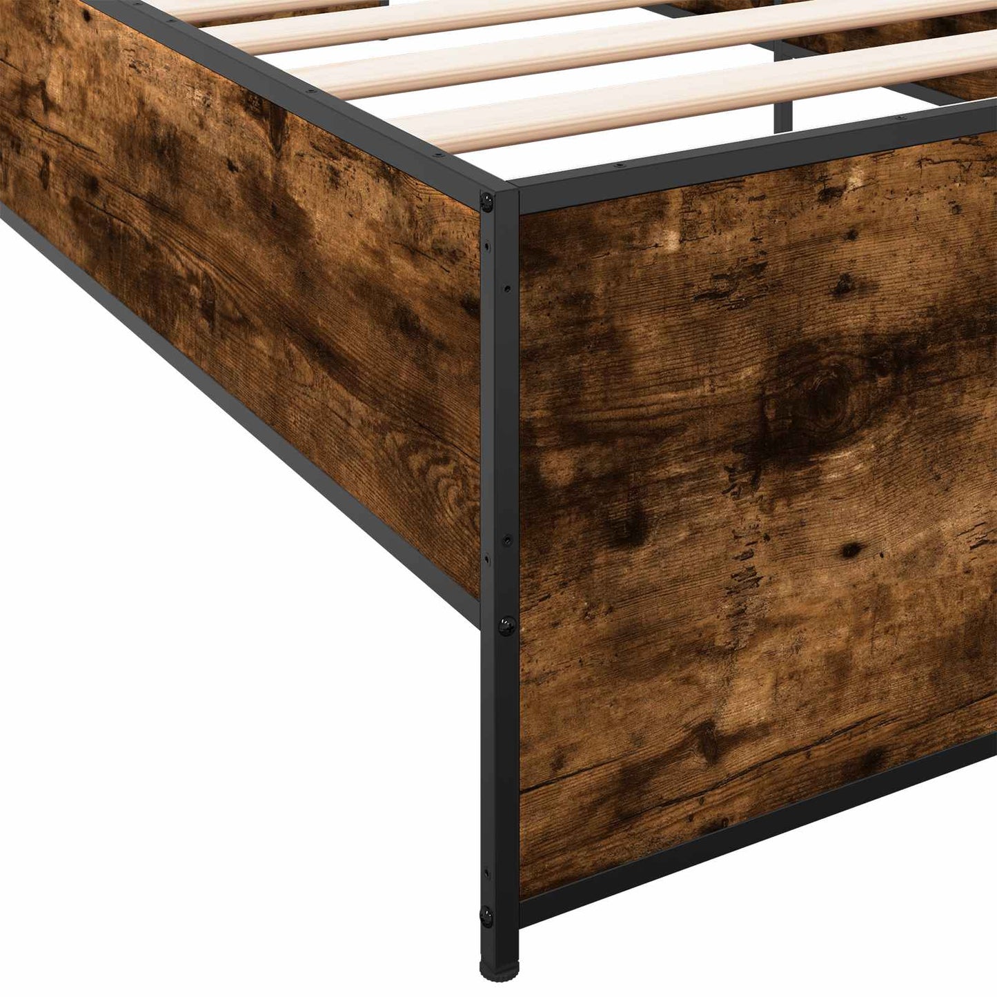 Bedframe Gerookt eiken 80 x 200 cm Bewerkt hout