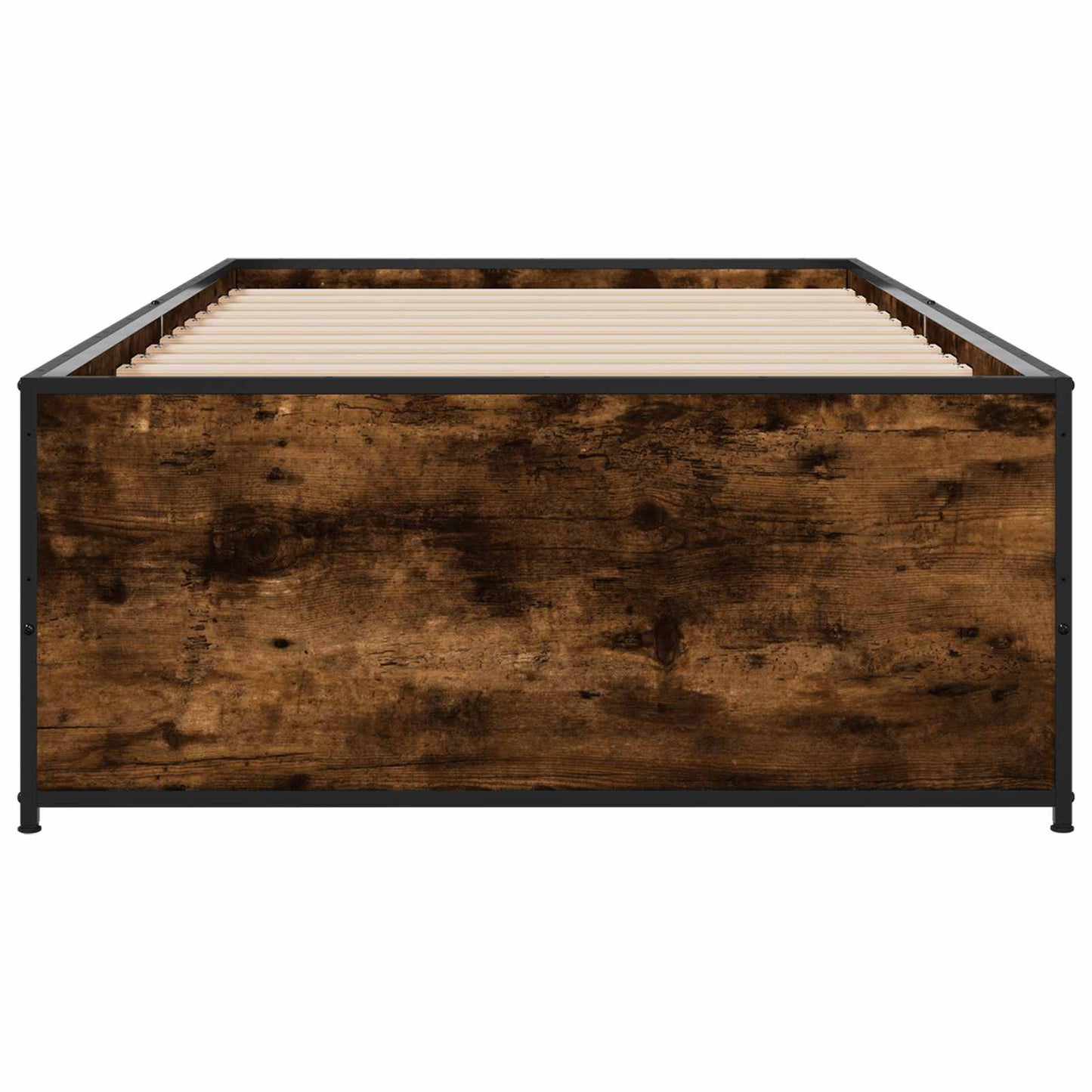 Bedframe Gerookt eiken 80 x 200 cm Bewerkt hout