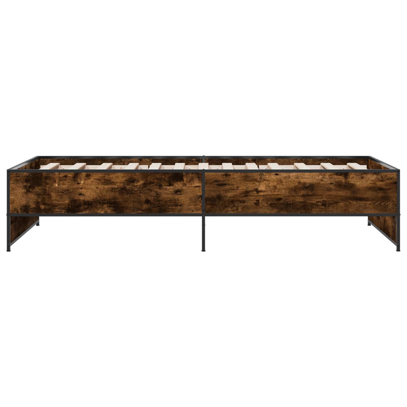 Bedframe Gerookt eiken 80 x 200 cm Bewerkt hout