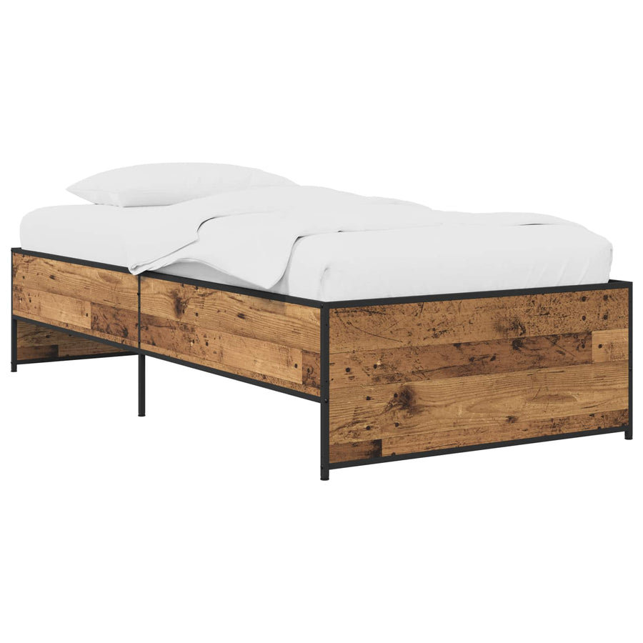 Bedframe Oud hout 80 x 200 cm Bewerkt hout