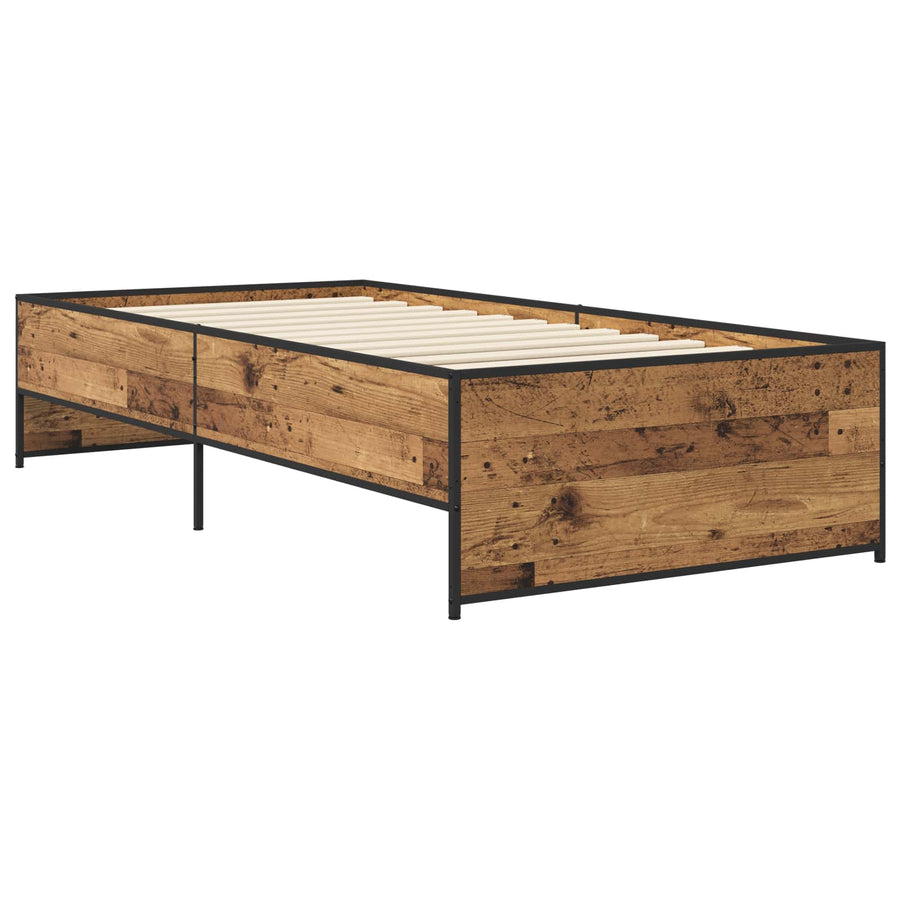 Bedframe Oud hout 80 x 200 cm Bewerkt hout