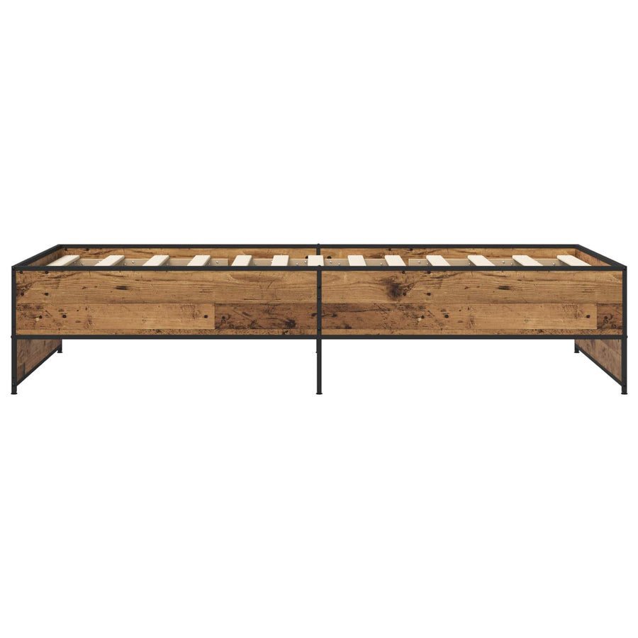 Bedframe Oud hout 80 x 200 cm Bewerkt hout