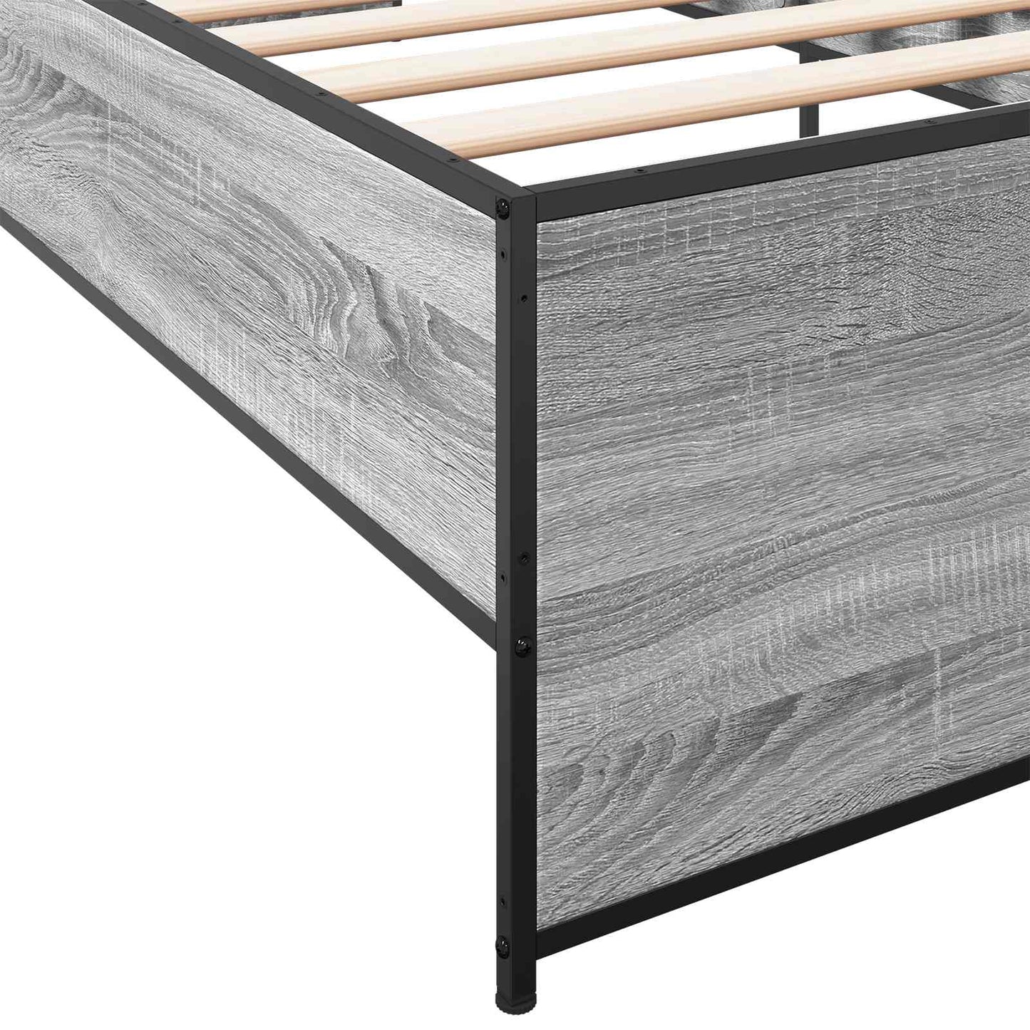 Bedframe Grijs Sonoma 80 x 200 cm Bewerkt hout