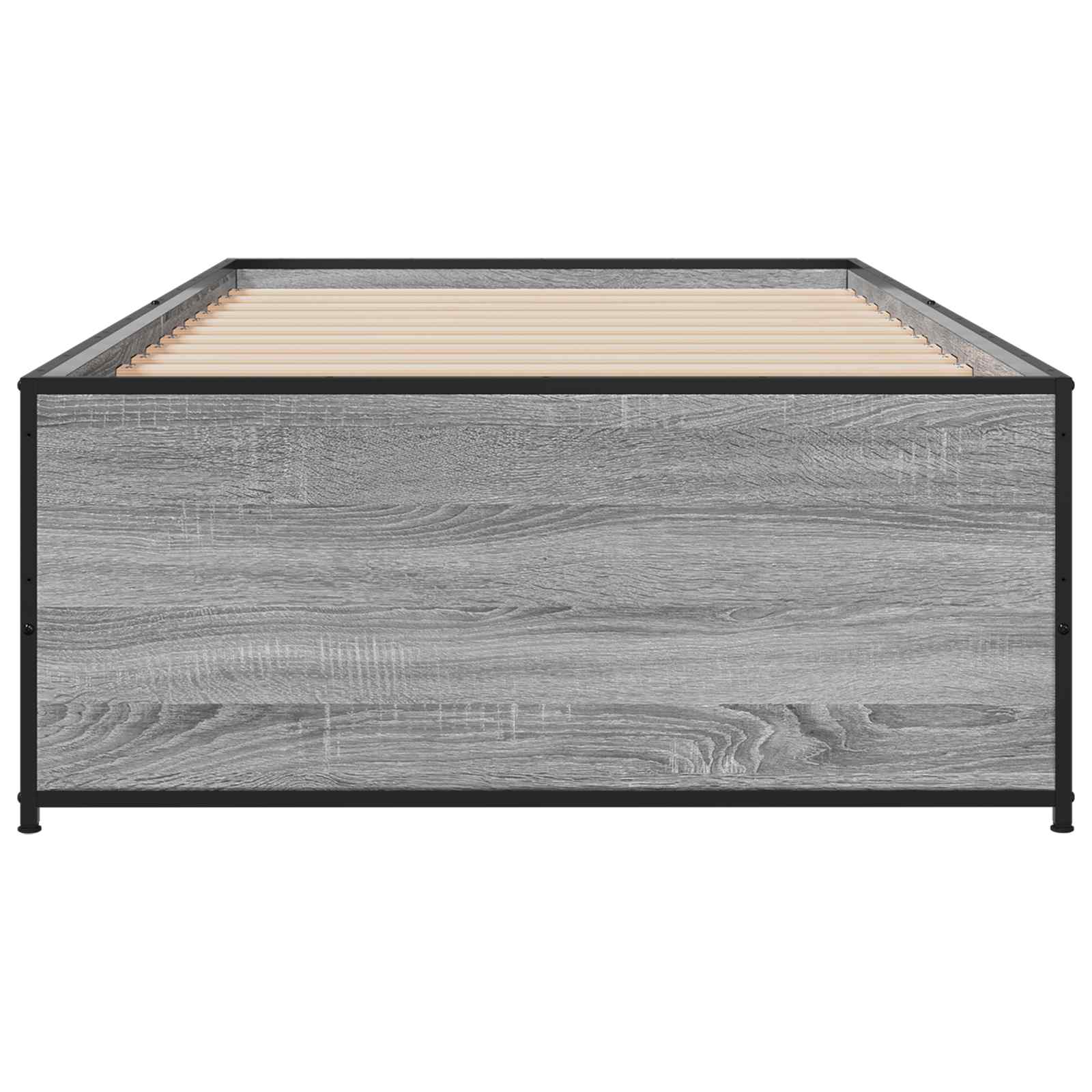 Bedframe Grijs Sonoma 80 x 200 cm Bewerkt hout