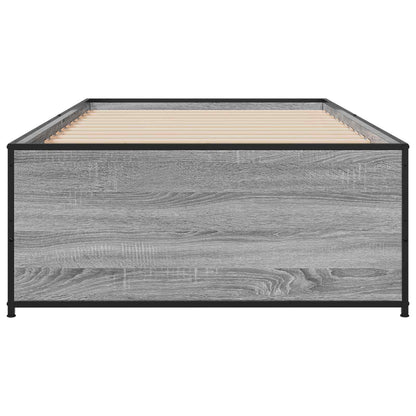 Bedframe Grijs Sonoma 80 x 200 cm Bewerkt hout