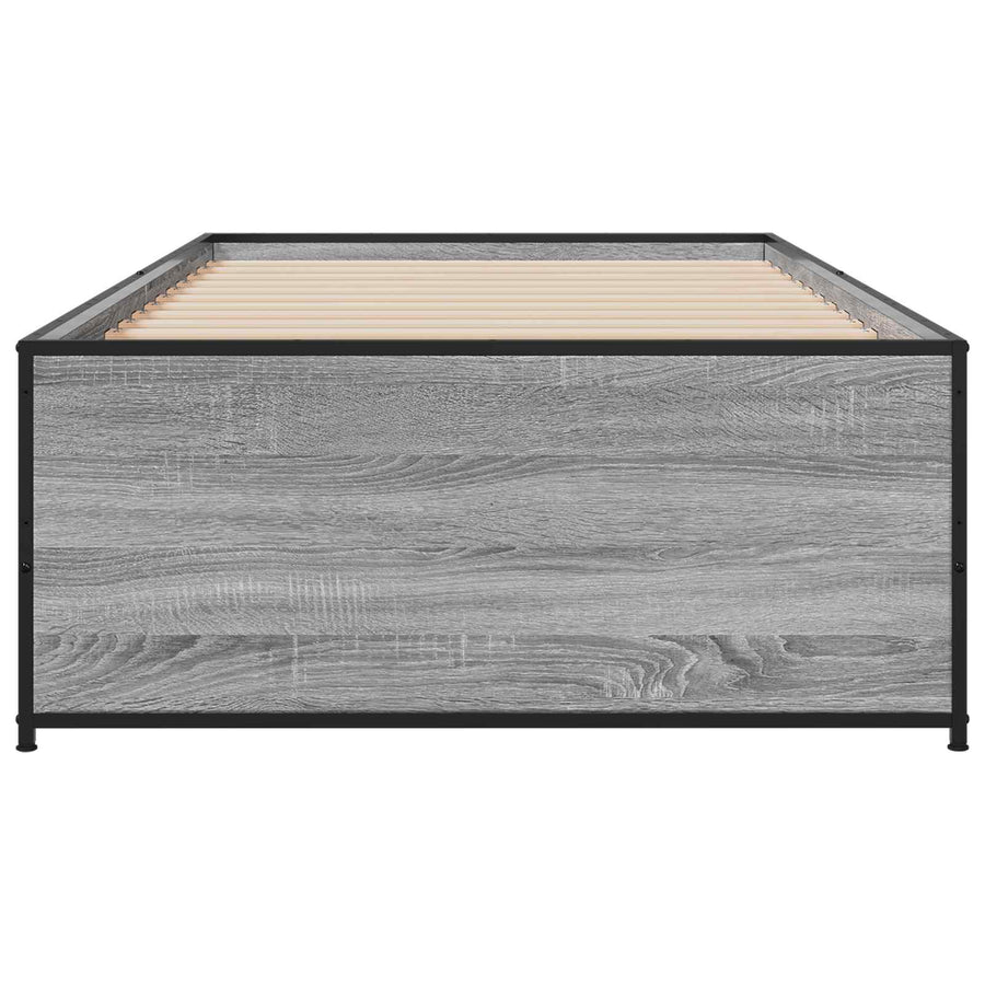 Bedframe Grijs Sonoma 80 x 200 cm Bewerkt hout