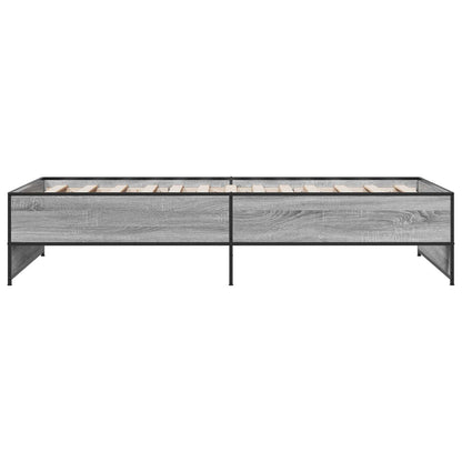 Bedframe Grijs Sonoma 80 x 200 cm Bewerkt hout