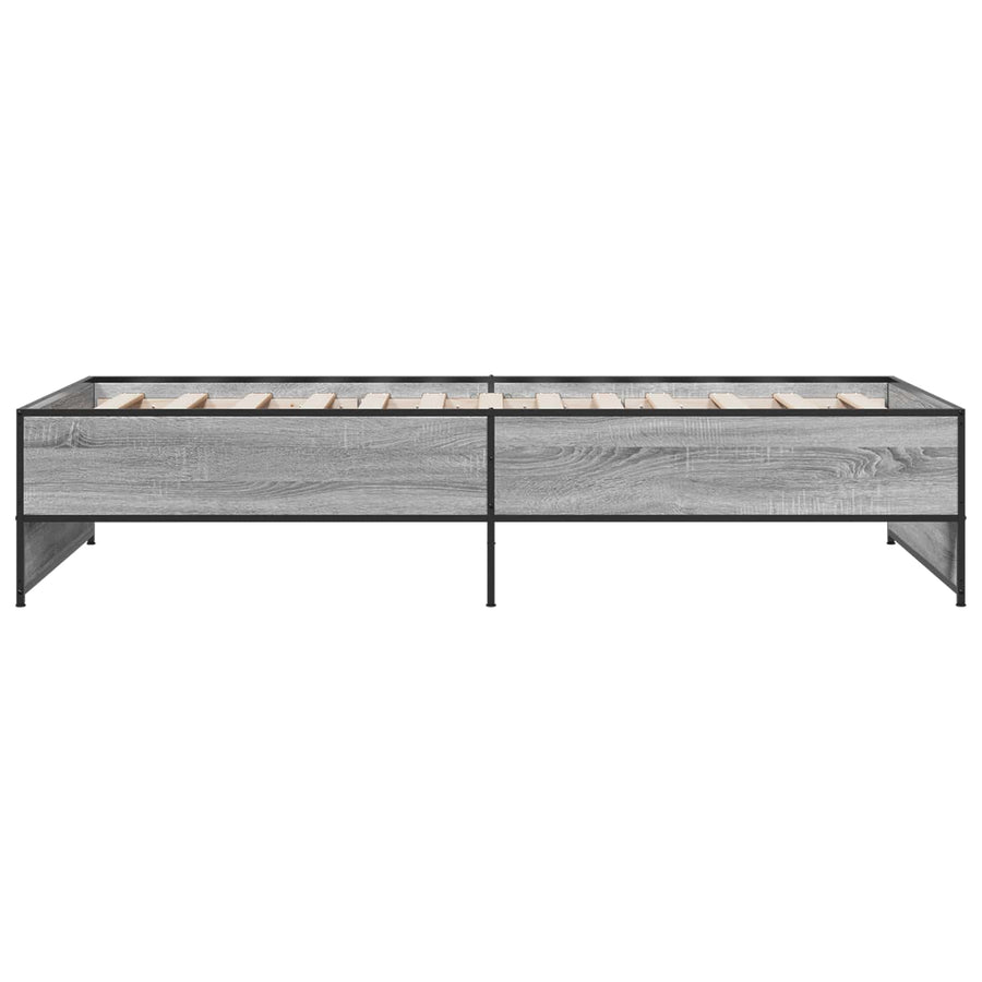 Bedframe Grijs Sonoma 80 x 200 cm Bewerkt hout