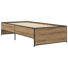 Bedframe Artisanaal eiken 80 x 200 cm Bewerkt hout