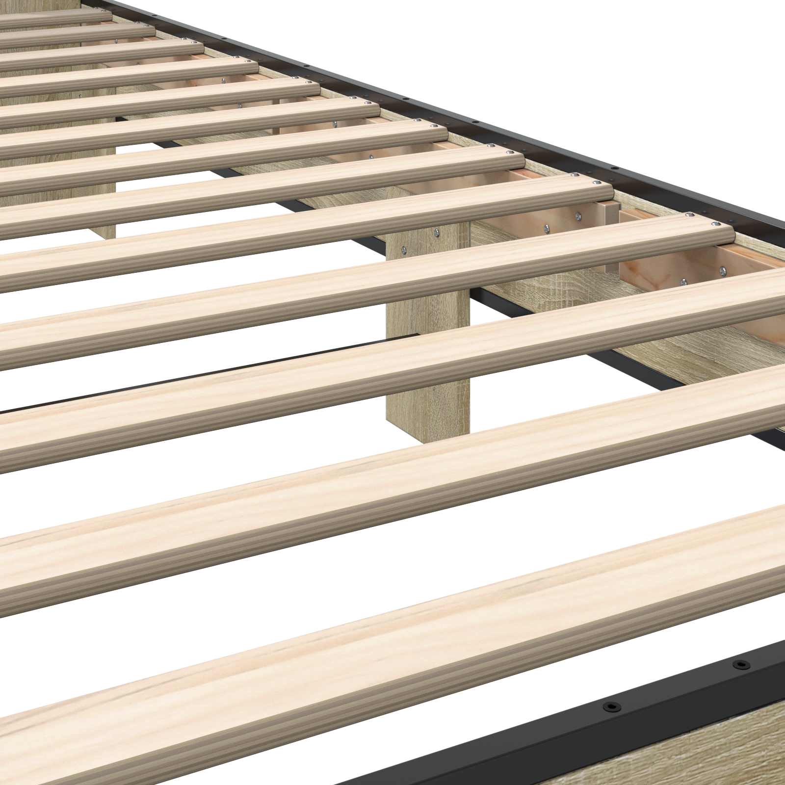 Bedframe met Hoofdeinde Sonoma Eiken 80 x 200 cm Bewerkt hout