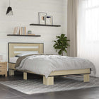 Bed Frame with Headboard Sonoma Oak 80 x 200 cm Engineered Wood