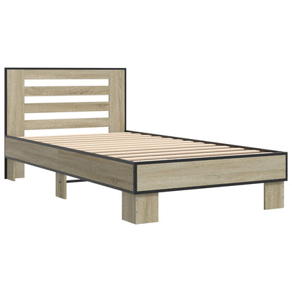 Bedframe met Hoofdeinde Sonoma Eiken 80 x 200 cm Bewerkt hout