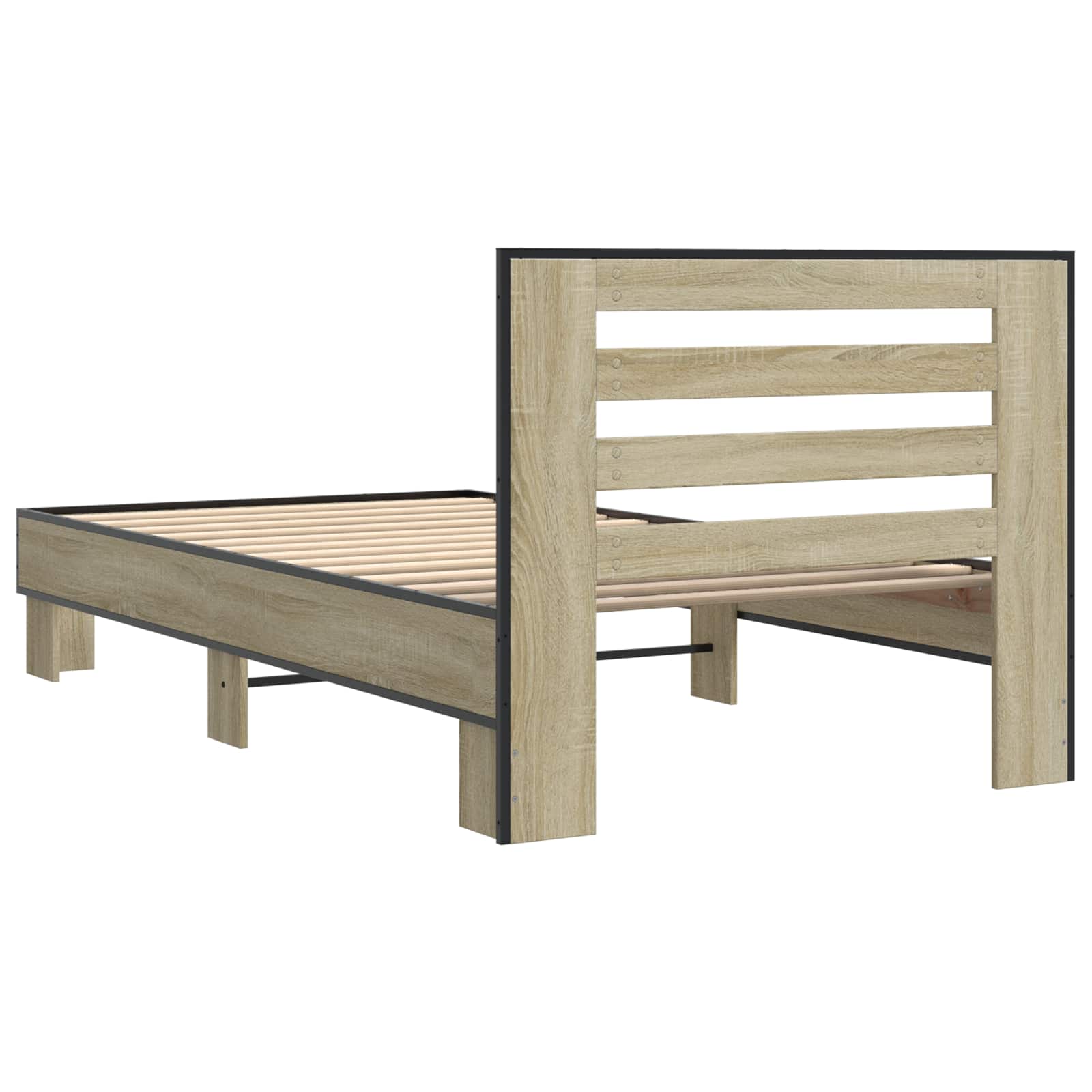 Bedframe met Hoofdeinde Sonoma Eiken 80 x 200 cm Bewerkt hout