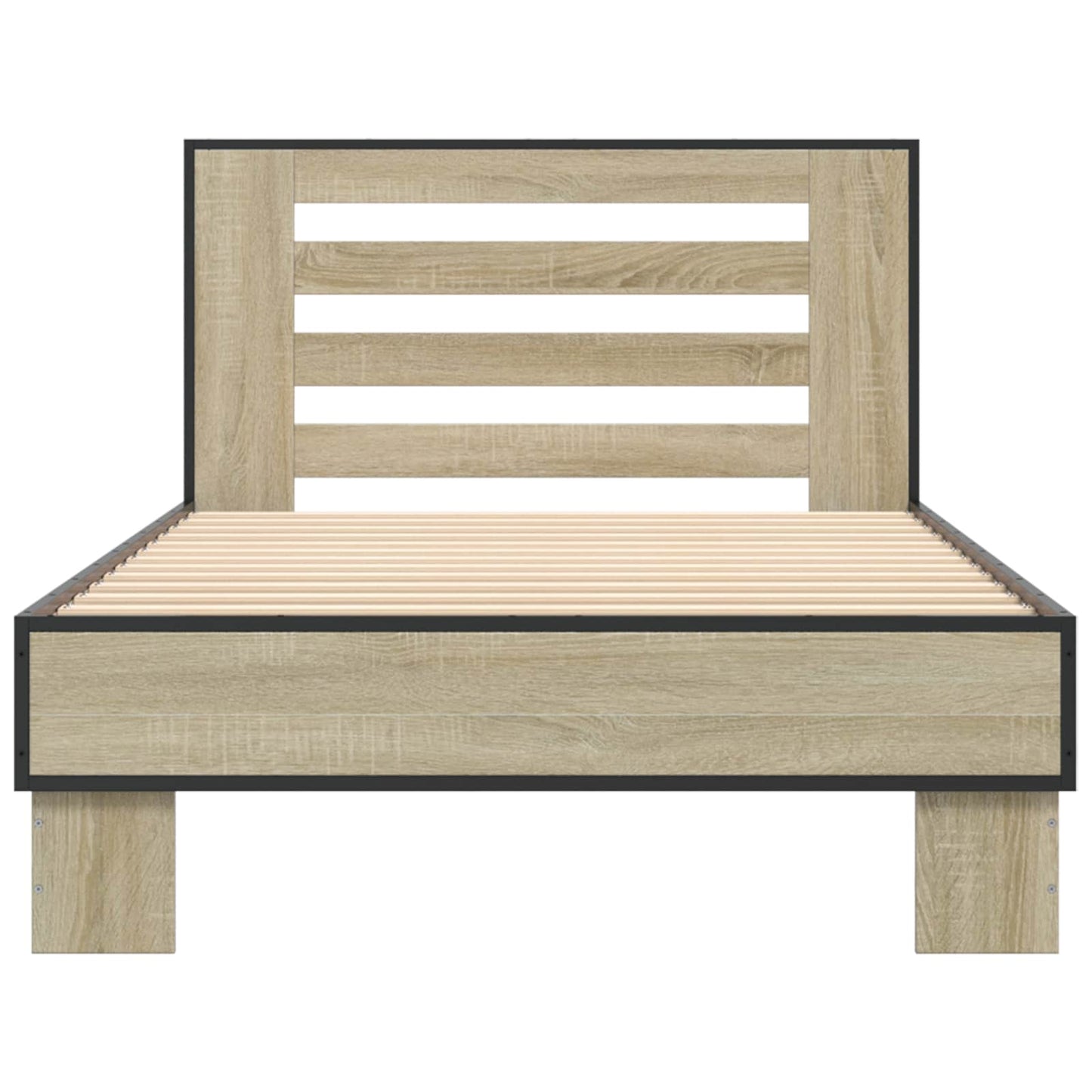 Bedframe met Hoofdeinde Sonoma Eiken 80 x 200 cm Bewerkt hout