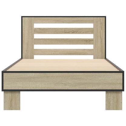 Bedframe met Hoofdeinde Sonoma Eiken 80 x 200 cm Bewerkt hout