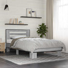 Bed Frame with Headboard Grey Sonoma 80 x 200 cm Engineered Wood