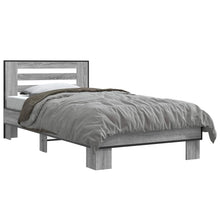Bedframe met Hoofdeinde Grijs Sonoma 80 x 200 cm Bewerkt hout