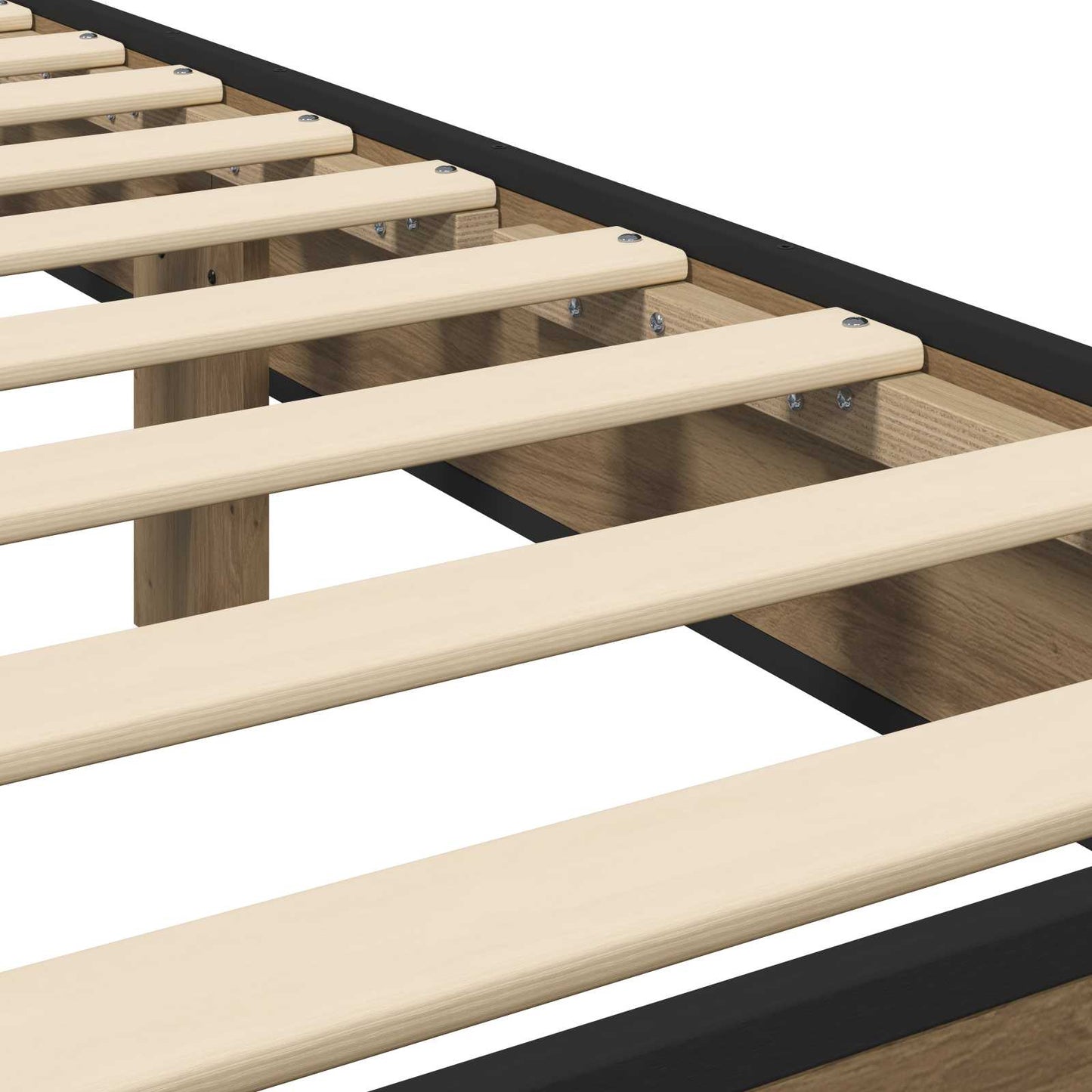 Bedframe met Hoofdeinde Artisanaal eiken 80 x 200 cm
