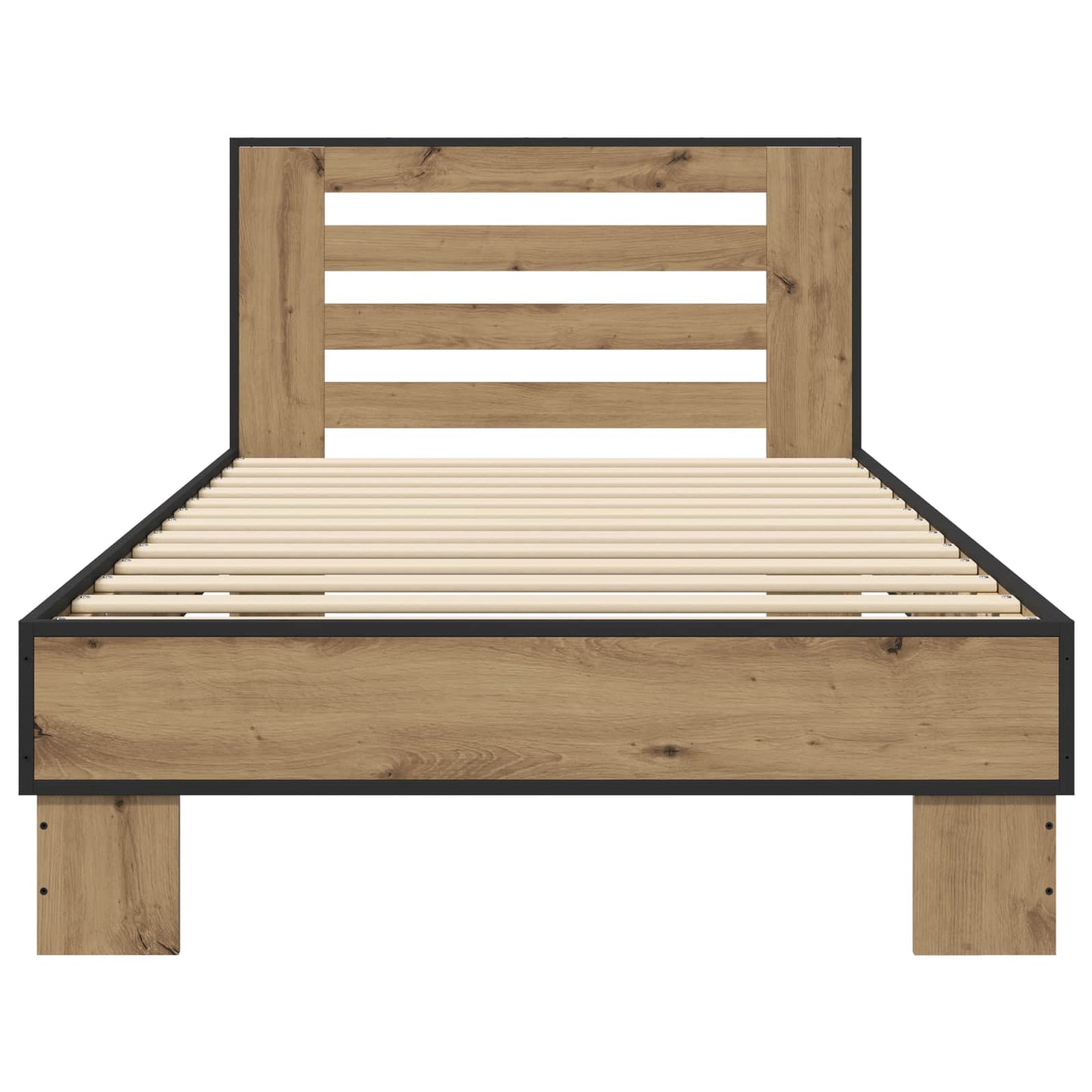 Bedframe met Hoofdeinde Artisanaal eiken 80 x 200 cm