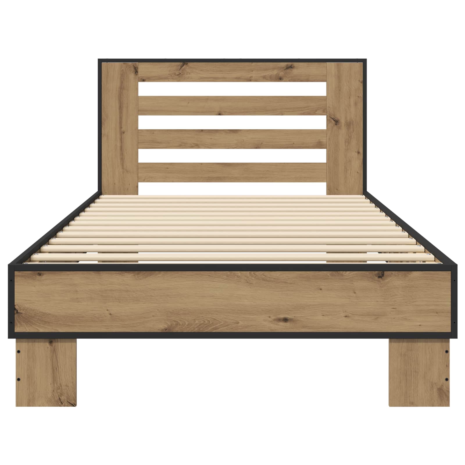 Bedframe met Hoofdeinde Artisanaal eiken 80 x 200 cm