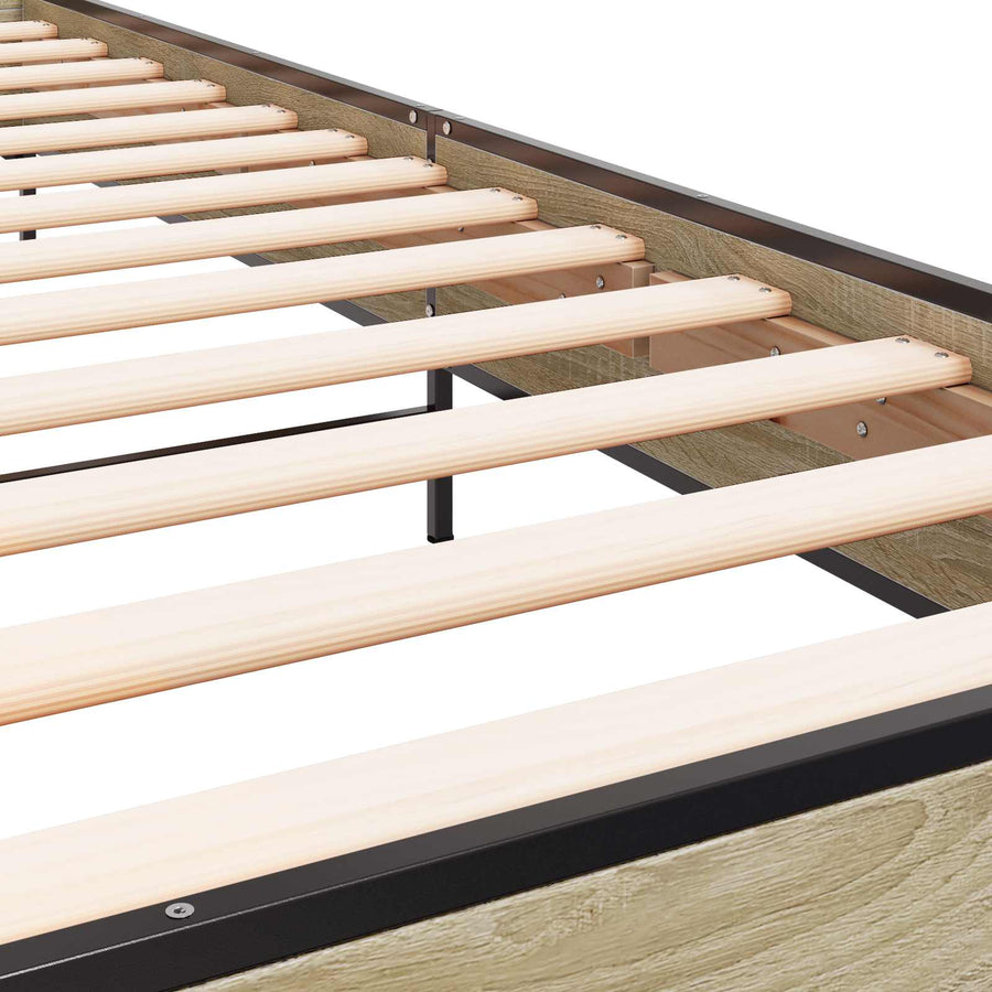 Bedframe met Hoofdeinde Sonoma Eiken 80 x 200 cm Bewerkt hout