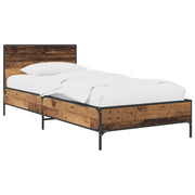 Bedframe 80x200 cm oud hout bewerkt hout