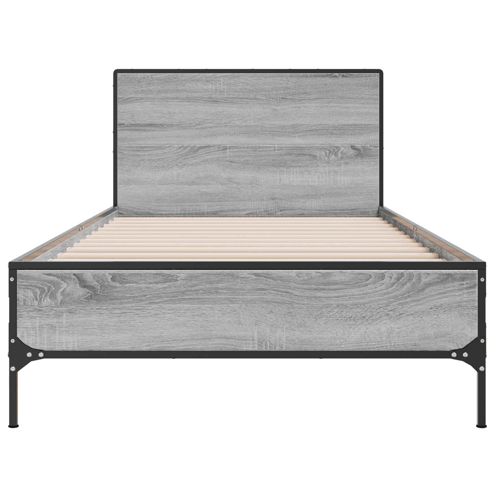 Bedframe met Hoofdeinde Grijs Sonoma 80 x 200 cm Bewerkt hout