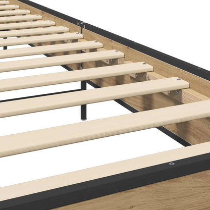 Bedframe met Hoofdeinde Artisanaal eiken 80 x 200 cm