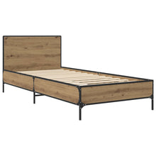 Bedframe met Hoofdeinde Artisanaal eiken 80 x 200 cm