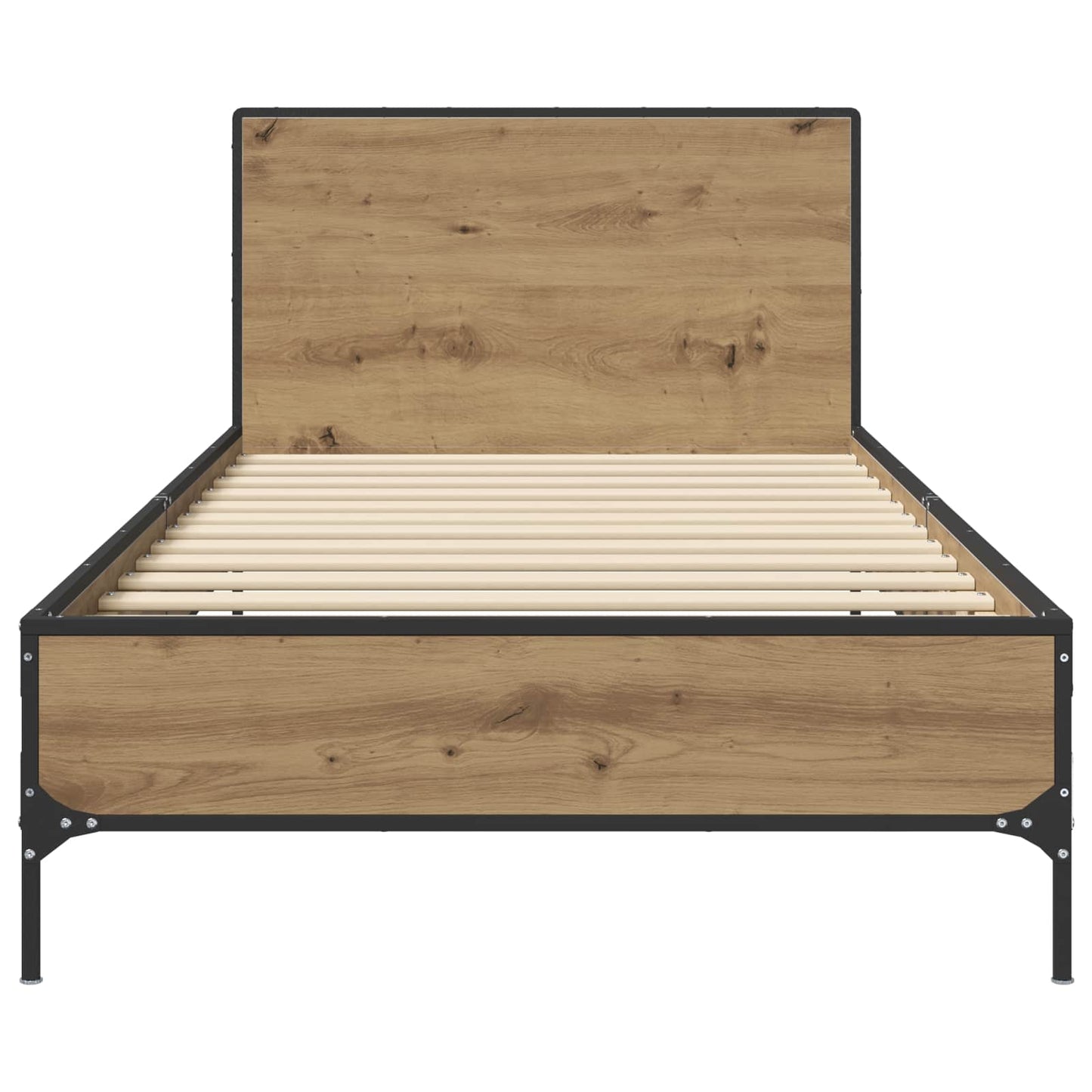 Bedframe met Hoofdeinde Artisanaal eiken 80 x 200 cm