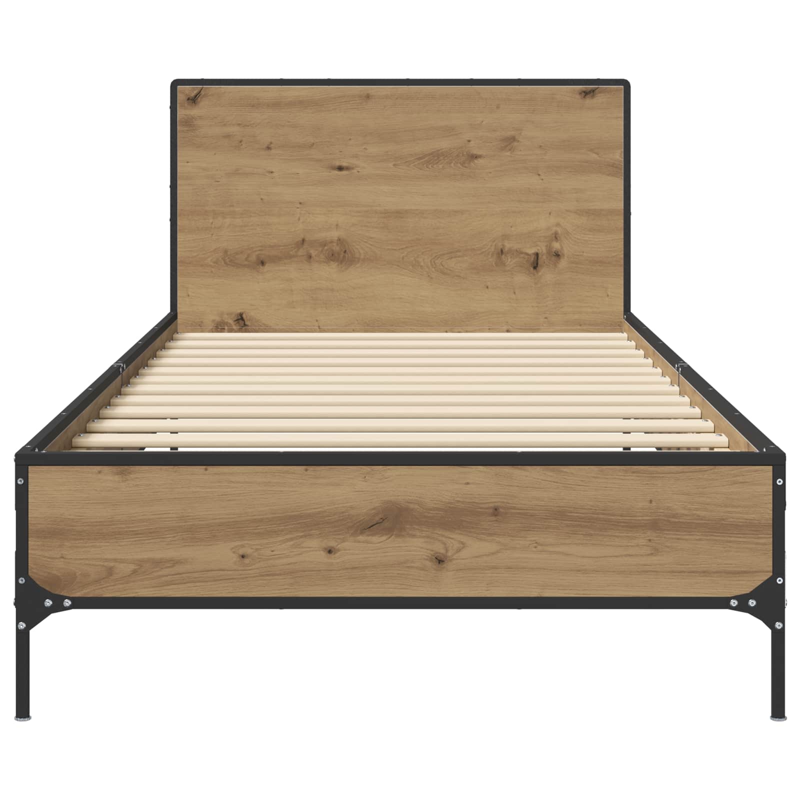 Bedframe met Hoofdeinde Artisanaal eiken 80 x 200 cm