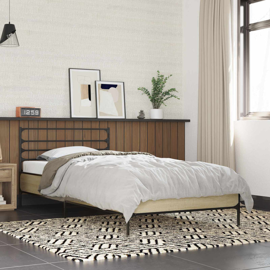 Bedframe Sonoma Eiken 80 x 200 cm Bewerkt hout