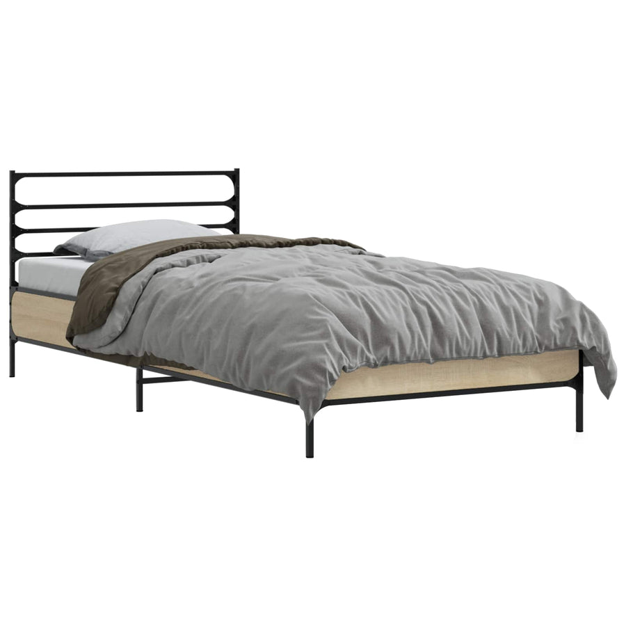 Bedframe Sonoma Eiken 80 x 200 cm Bewerkt hout